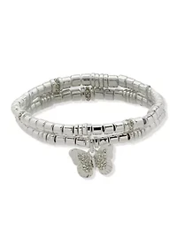  Butterfly Crystal Stretch Bracelet 