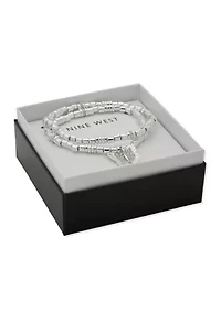  Butterfly Crystal Stretch Bracelet 