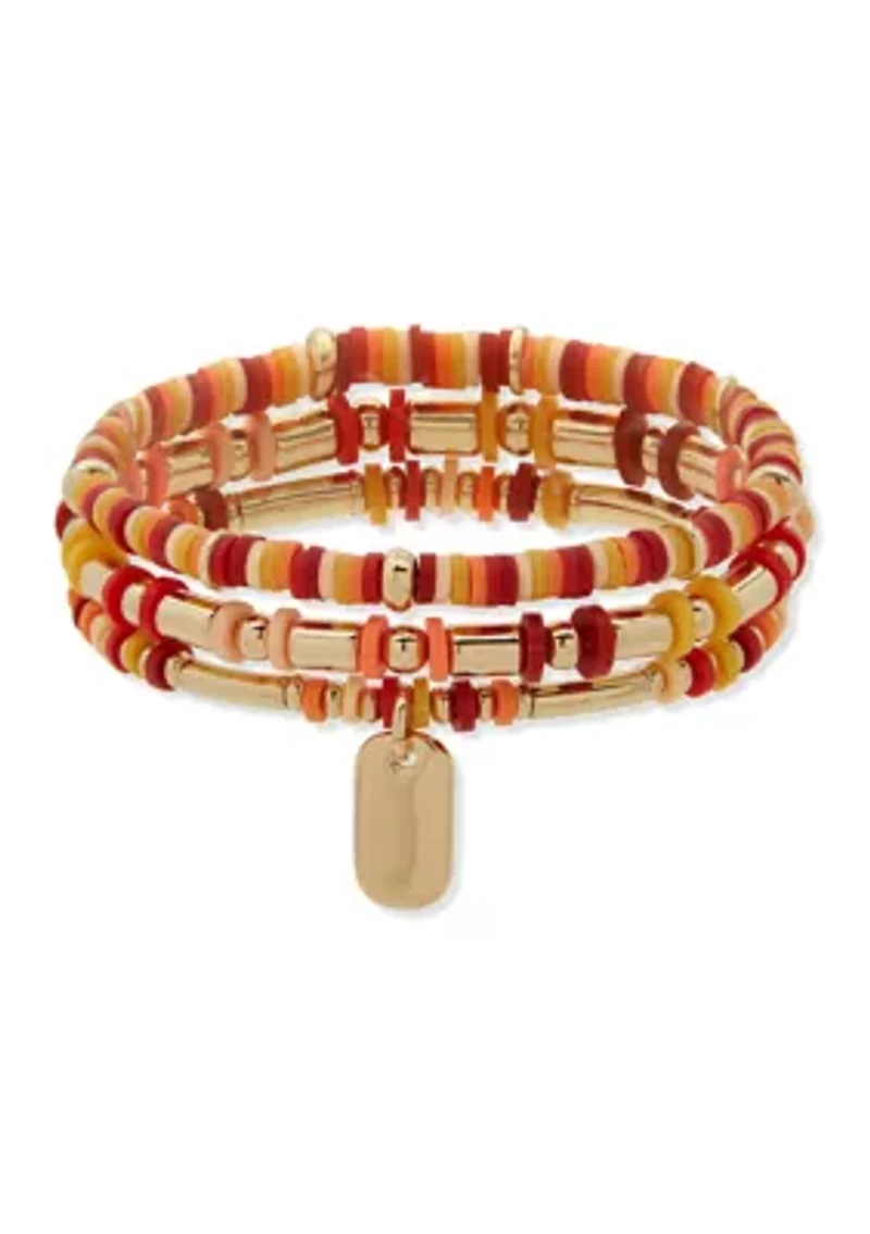 Multi Beaded Stretch Bracelet Set