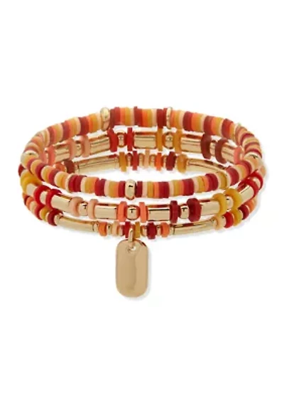 Multi Beaded Stretch Bracelet Set