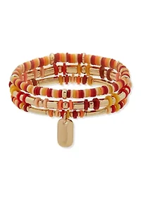 Multi Beaded Stretch Bracelet Set