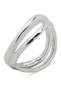  Wave Hinge Bangle Bracelet