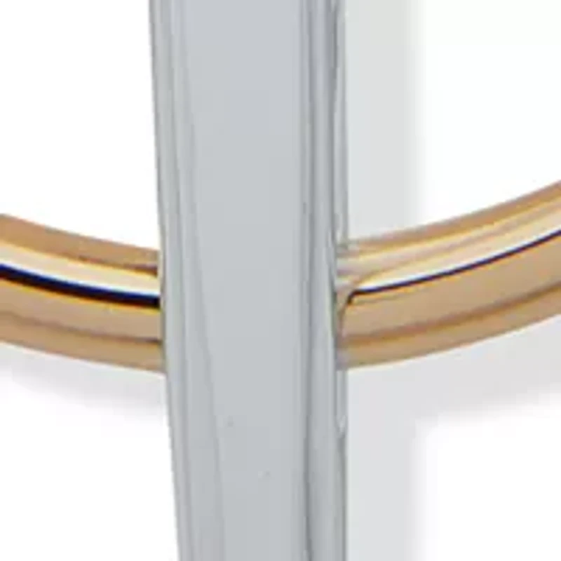 Silver Tone Multi Stick Large Orbital Earrings