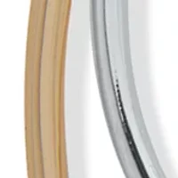 Tri Tone Oval Orbital Lever Back Earrings