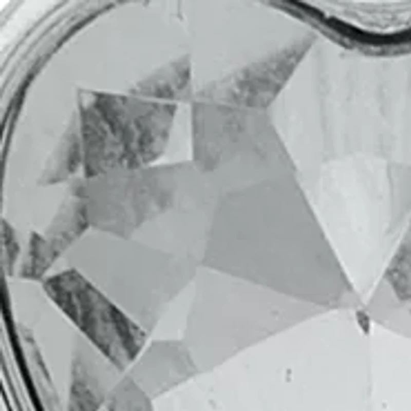 Silver Tone Crystal Double Heart Threader Earrings