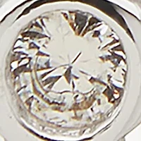 Silver Tone 15 Millimeter Crystal Clickit Hoop Earrings
