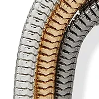 Tri Tone Multi Snake Chain Linear Earrings