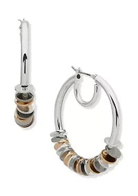 Tri Tone Multi 43 Millimeter Hoop Earrings