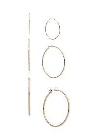 Multi Hoop Trio Earrings Set