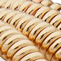 Gold Tone 17 Millimeter Coil Hoop Post Earrings