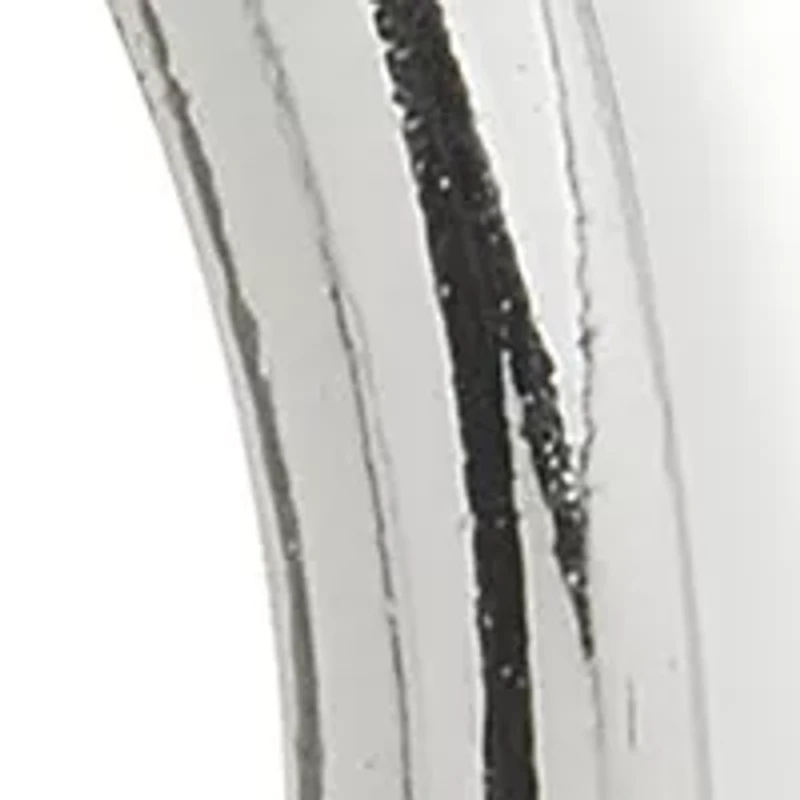 Silver Tone 20 Millimeter Small Bamboo Hoop Earrings