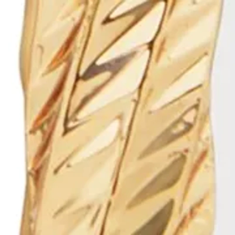 Gold Tone 30 Millimeter Twisted Hoop Earrings