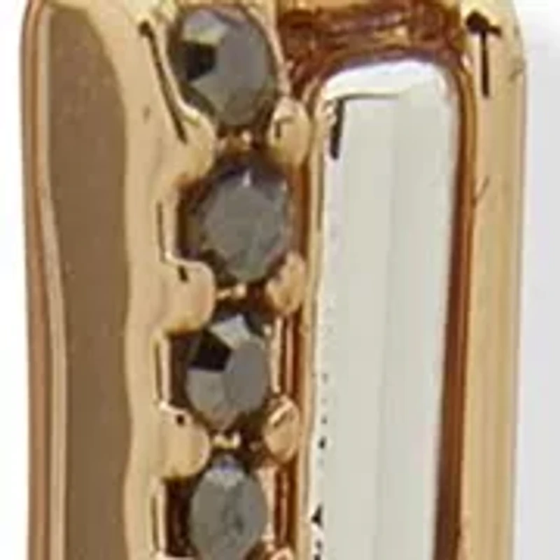 Tri Tone 45 Millimeter Thin Hoop Earrings