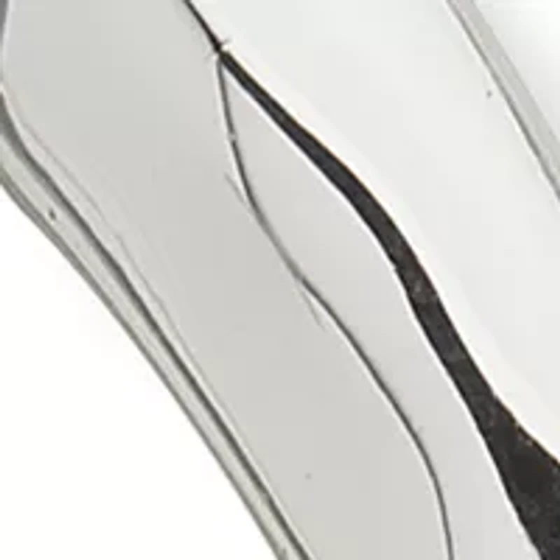 Silver Tone 56 Millimeter Molten Tube Hoop Earrings