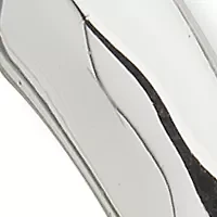 Silver Tone 56 Millimeter Molten Tube Hoop Earrings