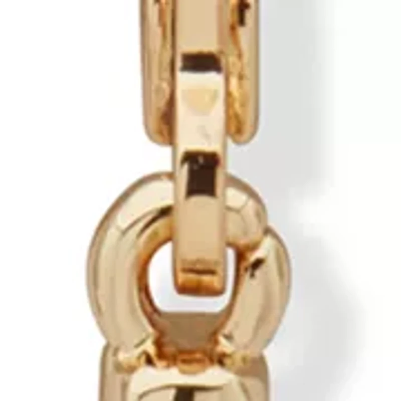 Two Tone Multi Link Drop Earrings