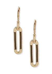 Two Tone Multi Link Drop Earrings