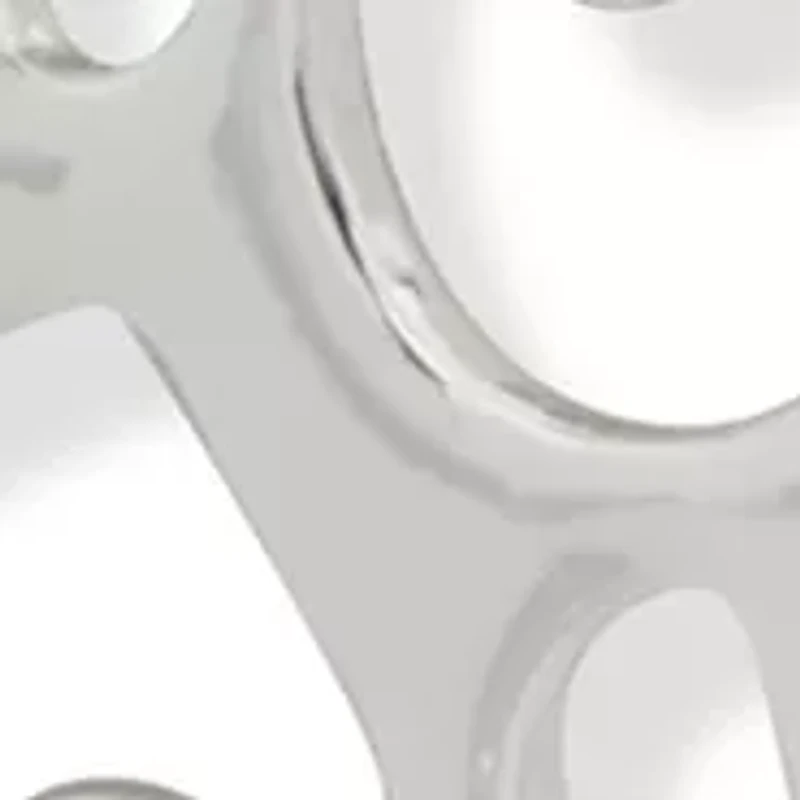 Silver Tone 31mm Cutout Hoop Earrings