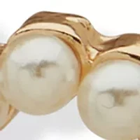 Pearl Heart Threader Earrings