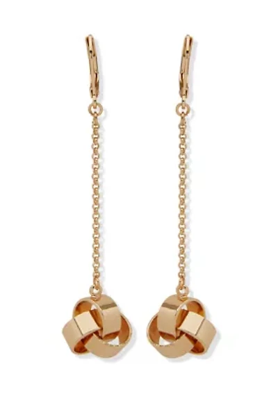 Knot Chain Linear Earrings