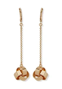 Knot Chain Linear Earrings