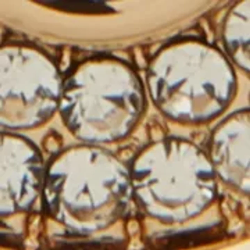 Pave Disc Drop Earrings