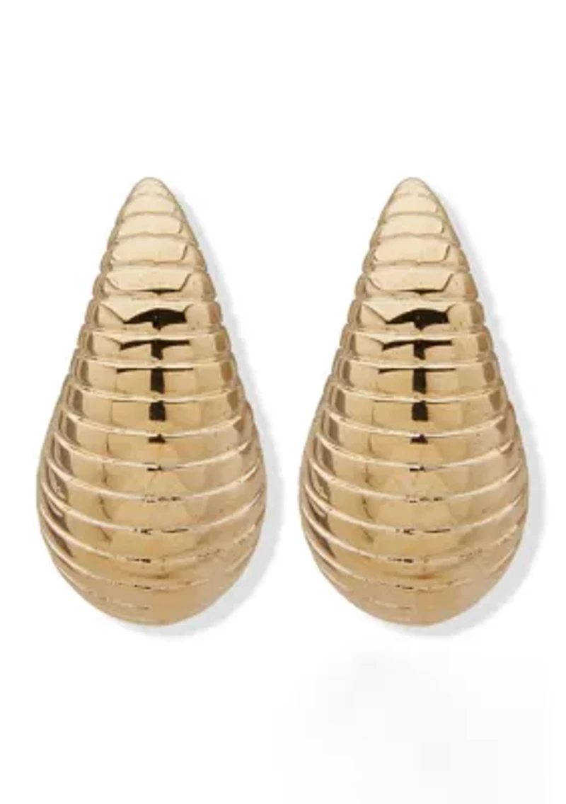 Puffy Spiral Teardrop Earrings