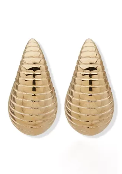 Puffy Spiral Teardrop Earrings