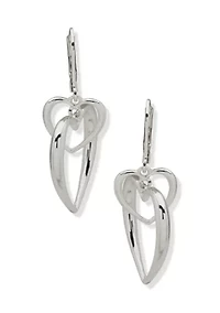 Interlock Heart Drop Earrings