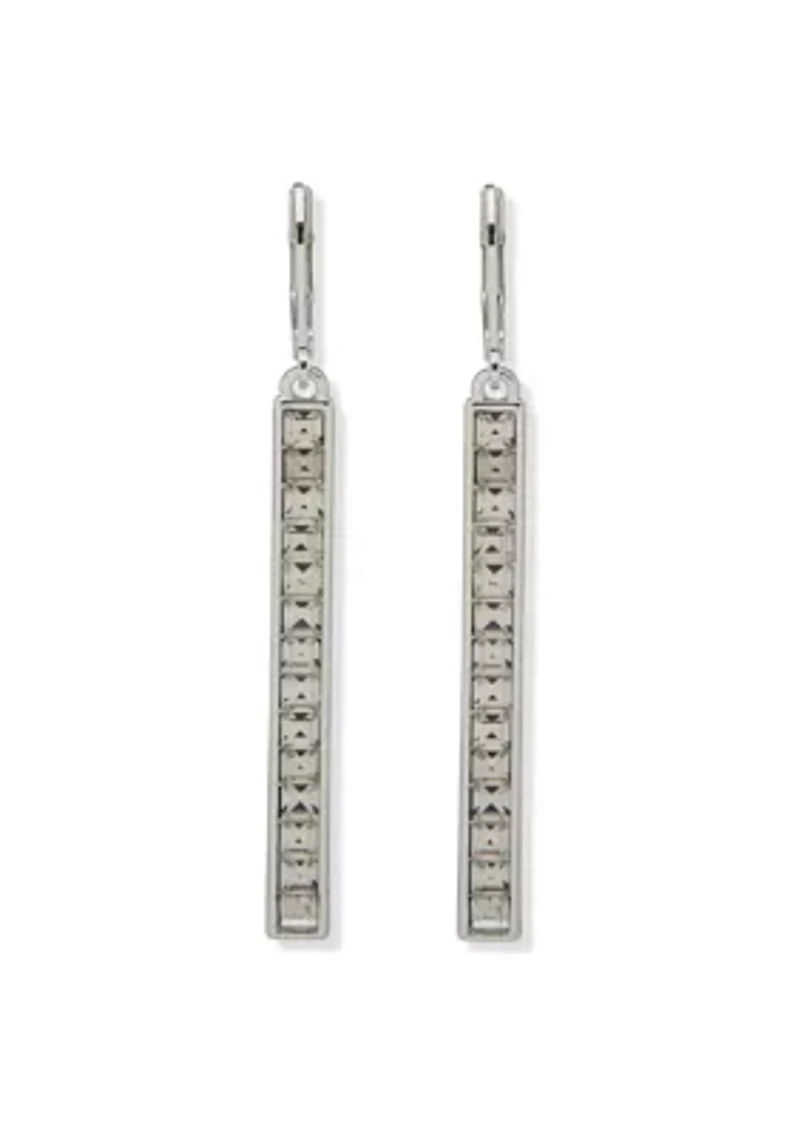  Crystal Stone Bar Linear Earrings