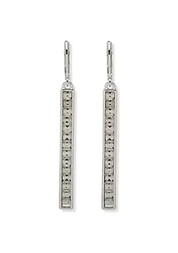  Crystal Stone Bar Linear Earrings