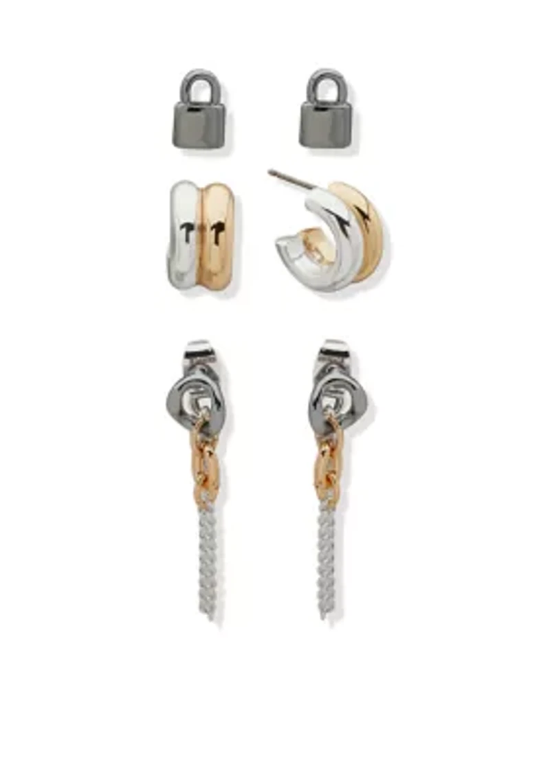  Trio Post Earrings Set 