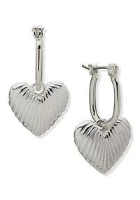  Heart Click Huggie Earrings
