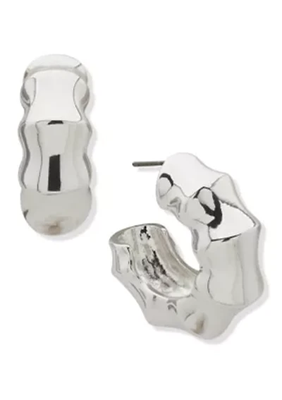 Scalloped Huggie Earrings