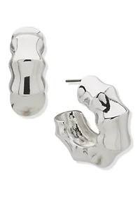 Scalloped Huggie Earrings