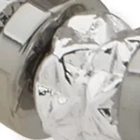 Charm Tri Tone Hoop Earrings