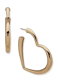 Open Heart Hoop Earrings