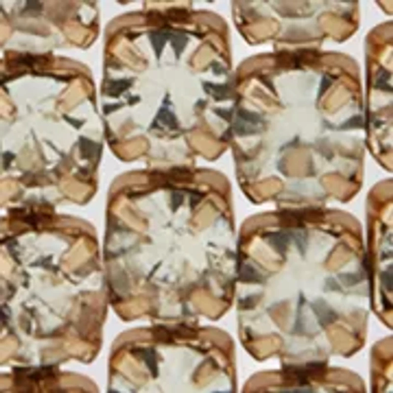 Gold Tone Crystal Mesh Chandelier Earrings