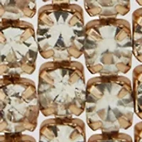 Gold Tone Crystal Mesh Chandelier Earrings