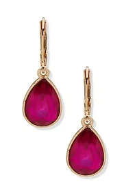  Fuchsia Teardrop Drop Earrings