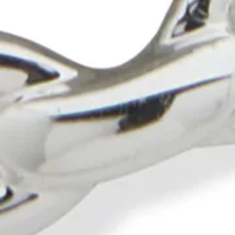 Silver Tone Front Back Hoop Earrings