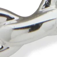 Silver Tone Front Back Hoop Earrings