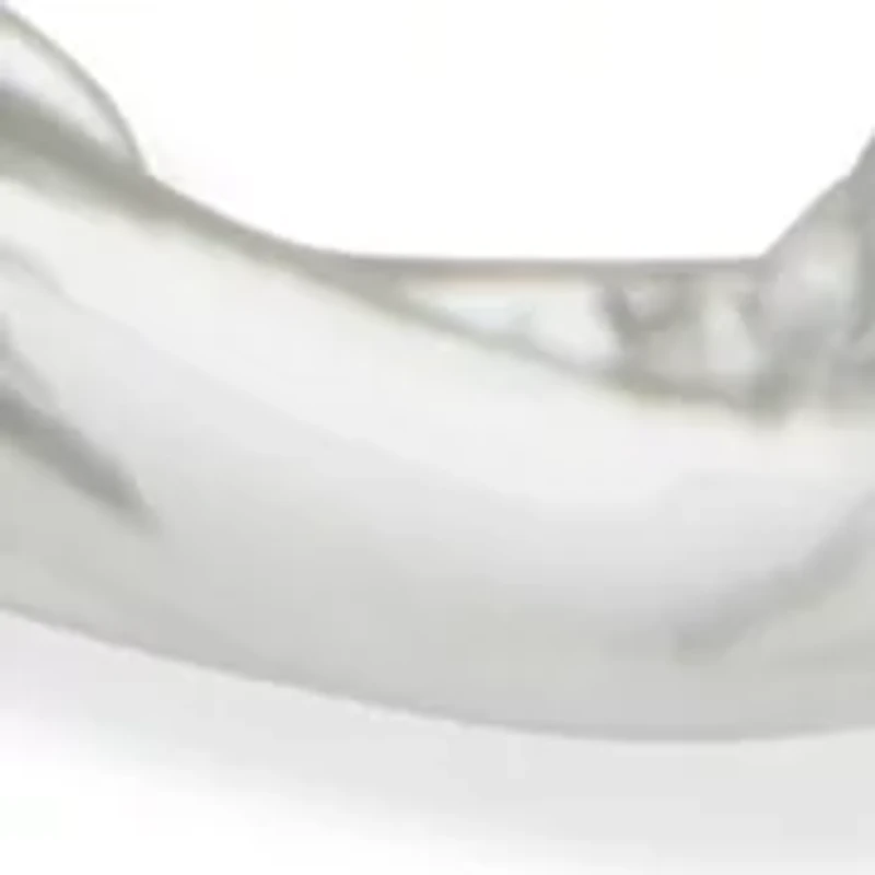 Silver Tone Navette Hoop Earrings