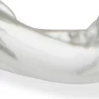 Silver Tone Navette Hoop Earrings