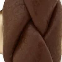 Brown Leather Hoop Earrings