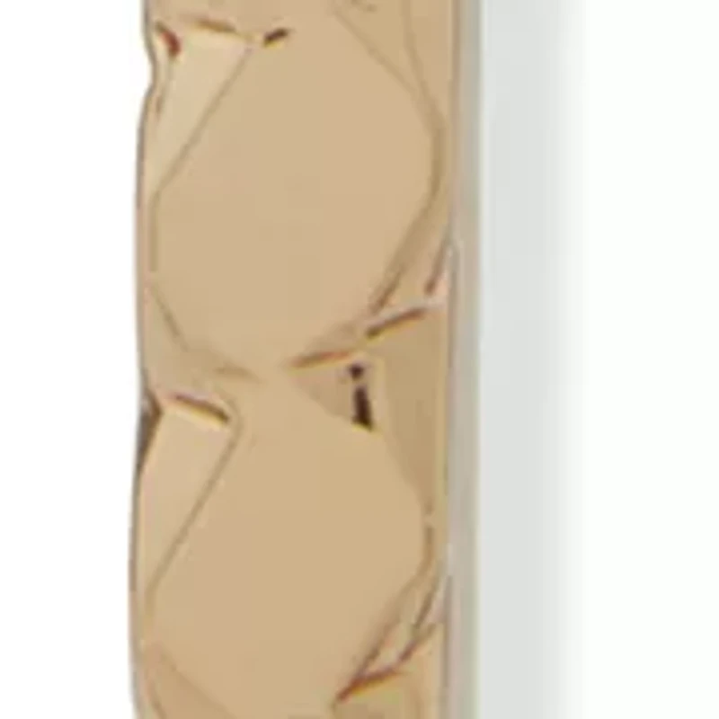 Gold Tone Textured Hoop Earrings