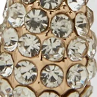  Crystal Teardrop Gold Tone Earring Set