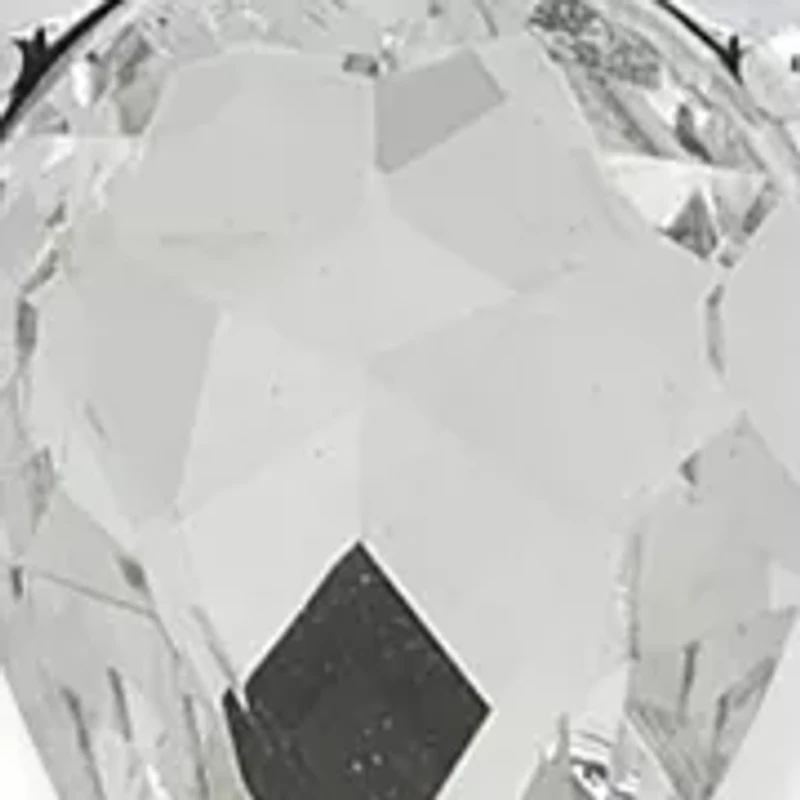 Silver Tone 17" Crystal Stone Pendant Collar Necklace