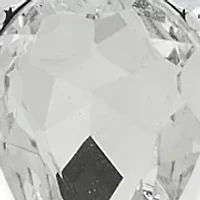 Silver Tone 17" Crystal Stone Pendant Collar Necklace