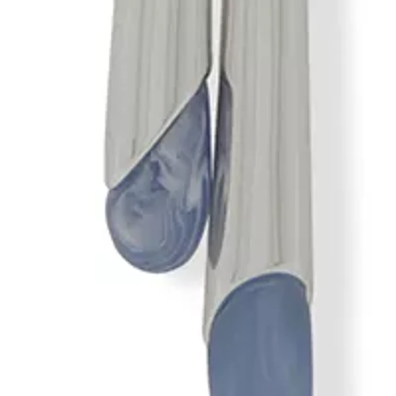 Silver Tone Blue 2 Row Necklace